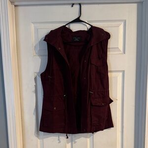 Love Tree Burgundy Vest